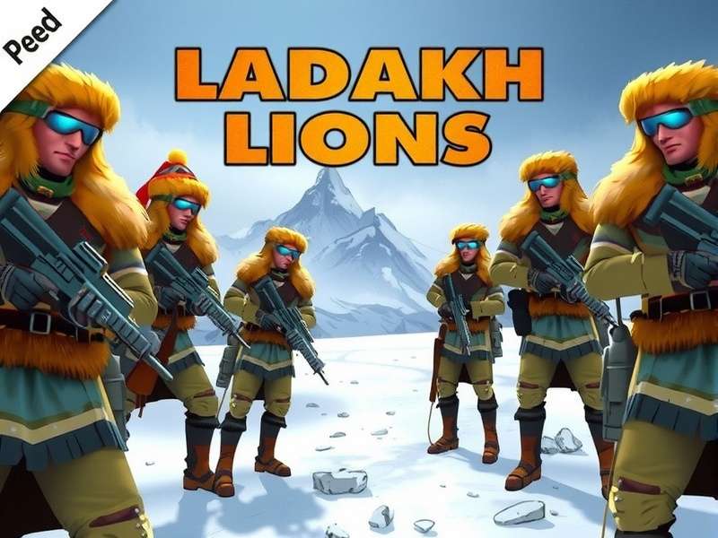 Ladakh Lions game cover art showing soldiers in Ladakhi gear